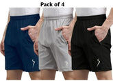 Combo of 4 Men's Cotton Polyester Shorts