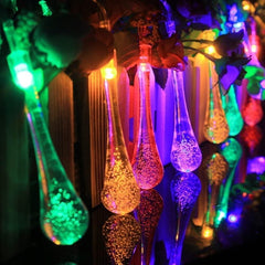 String Lights for Decoration - 14 LED Rain Drop Fairy Lights Waterproof Indoor Outdoor for Home Decoration