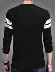Tom Scott Cotton Blend Color Block Full Sleeves T-Shirt